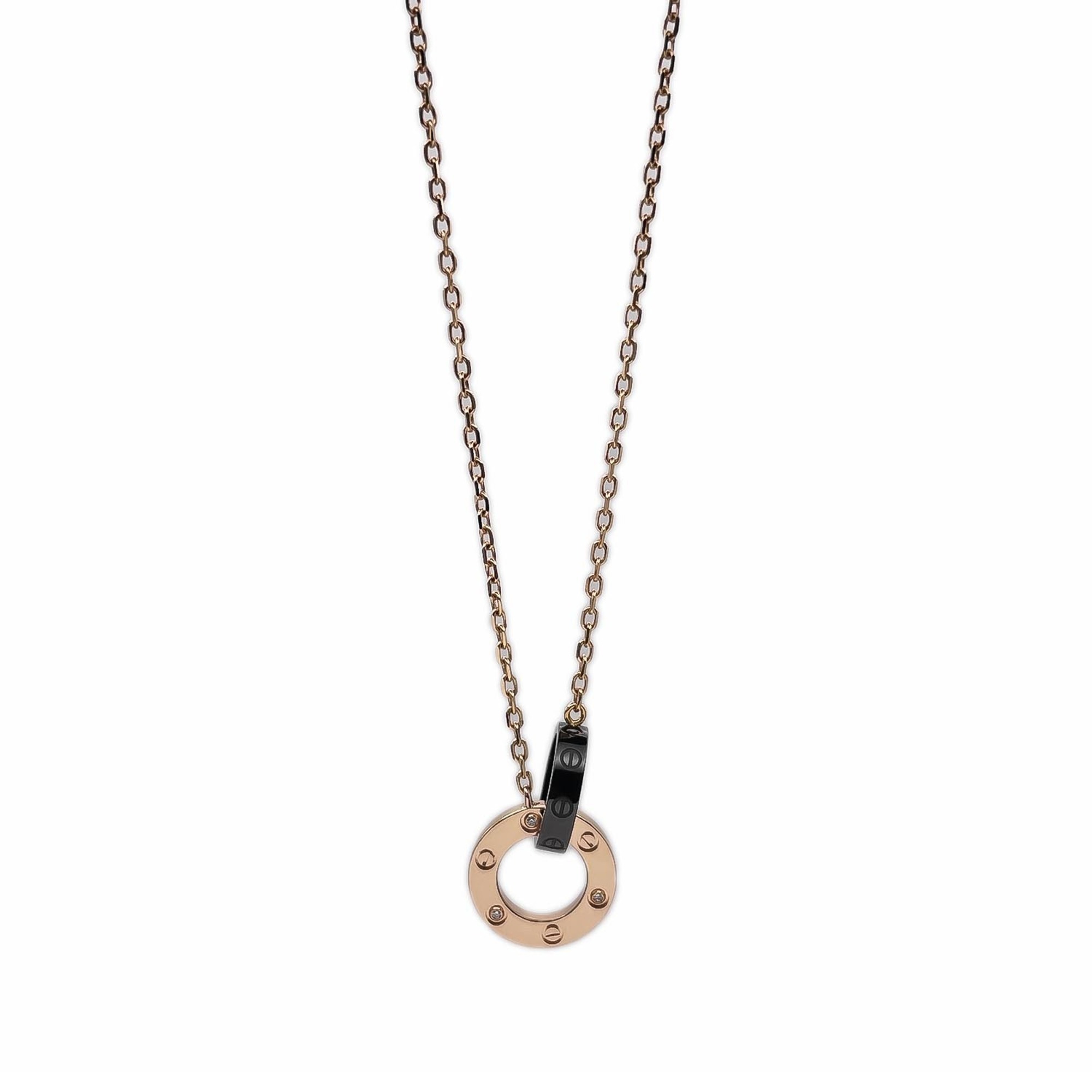 Cartier Cartier Necklace Ceramic K18pg Gold Womens